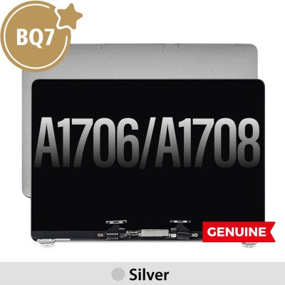 Complete LCD Display Assembly for MacBook Pro 13" A1706 / A1708 (BQ7)-Silver (This is genuine glass and genuine flex)