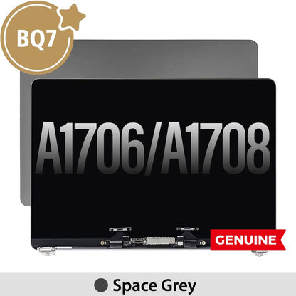 Complete LCD Display Assembly for MacBook Pro 13" A1706 / A1708 (BQ7)-Space Grey (This is genuine glass and genuine flex)
