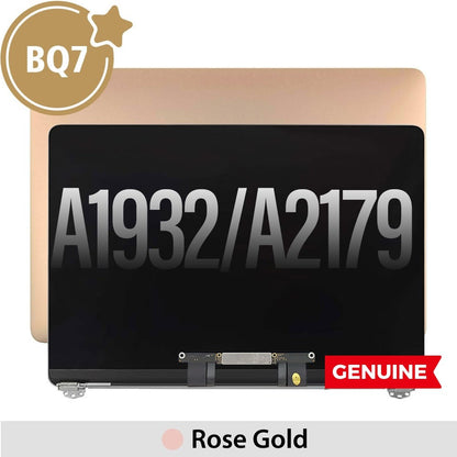 Complete LCD Display Assembly for MacBook Air 13" A1932 (Mid 2019) A2179 (Early 2020) (BQ7)-Rose Gold (This is genuine glass and genuine flex)