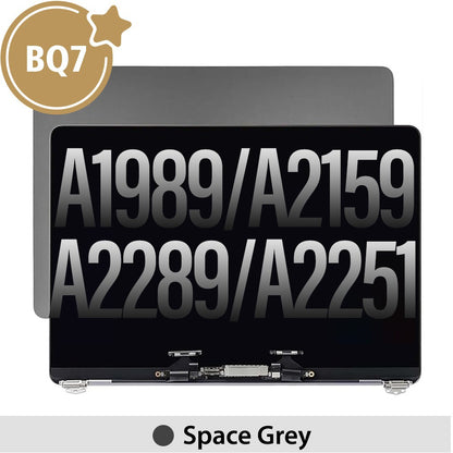 Complete LCD Display Assembly for MacBook Pro 13" A1989 / A2159 / 2289 / A2251 (BQ7)-Space Gray (This is genuine glass and genuine flex)