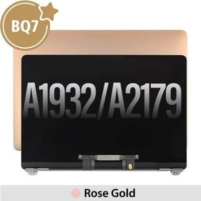 Complete LCD Display Assembly for MacBook Air 13" A1932 (Mid 2019) A2179 (Early 2020) (BQ7)-Rose Gold (This is genuine glass and genuine flex)