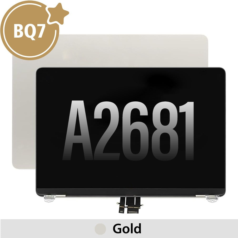 Complete LCD Display Assembly for MacBook Air M2 13.6" A2681 (BQ7)-Gold (This is genuine glass and genuine flex)