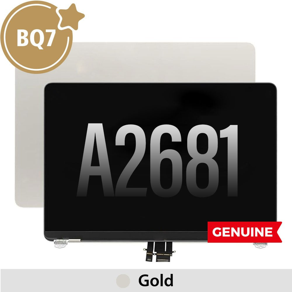 Complete LCD Display Assembly for MacBook Air M2 13.6" A2681 (BQ7)-Gold (This is genuine glass and genuine flex)