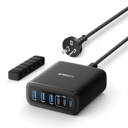 Anker Charger (112W, 6 Ports) A2154T11, 6-in-1 Charger for All, 112W Multi-Device Charger