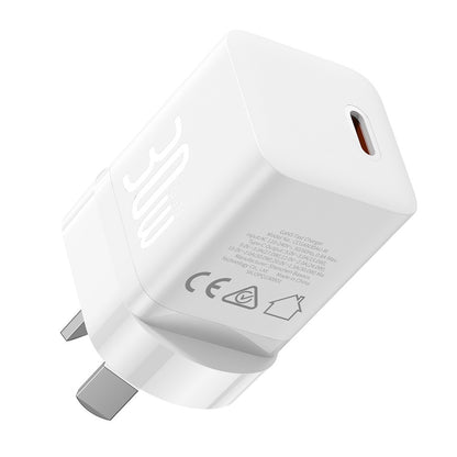 Baseus GaN5 Mini Fast Charger 1C 30W-Moon White, Small size, Compatible with multiple fast charging protocols