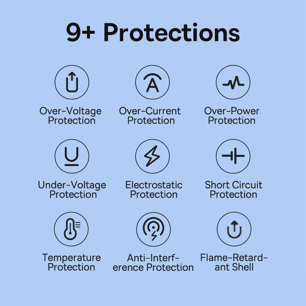 Baseus GaN5 Mini Fast Charger 1C 30W-Moon White, Small size, Compatible with multiple fast charging protocols