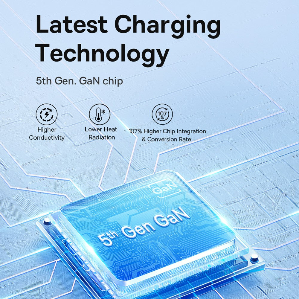 Baseus GaN5 Mini Fast Charger 1C 30W-Moon White, Small size, Compatible with multiple fast charging protocols