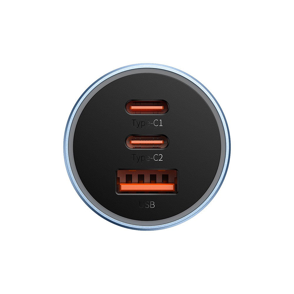 Baseus Golden Contactor Pro Triple Fast Charger Car Charger 65W U+C+C