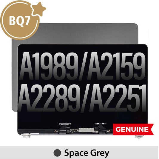 Complete LCD Display Assembly for MacBook Pro 13" A1989 / A2159 / 2289 / A2251 (BQ7)-Space Gray (This is genuine glass and genuine flex)