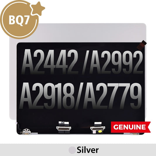 BQ7 Complete LCD Display Assembly for MacBook Pro 14" A2442 (2021) / A2779 (2022) / A2918 (2023) / Pro 13" A2992 (2023) -Silver (This is genuine glass and genuine flex)