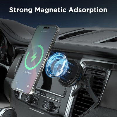 iQuick Magnetic Car Mount Charger with Cooling Semiconductor Radiator IC9 COOLGEAR 15W (IQUICK-C9)-Black