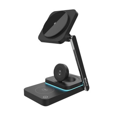 iQuick Twig T6 3 in 1 Foldable Wireless Charger Stand, 3 IN 1 WIRELESS CHARGER Support for Series iPhone/ Android/ Airpods/ pro/ iWatch.