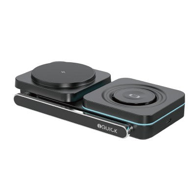 iQuick Twig T6 3 in 1 Foldable Wireless Charger Stand, 3 IN 1 WIRELESS CHARGER Support for Series iPhone/ Android/ Airpods/ pro/ iWatch.